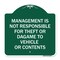 Signmission Management Is Not Responsible for Theft or Damage to Vehicles or Contents, A-DES-GW-1818-23878 A-DES-GW-1818-23878 - alternate 1